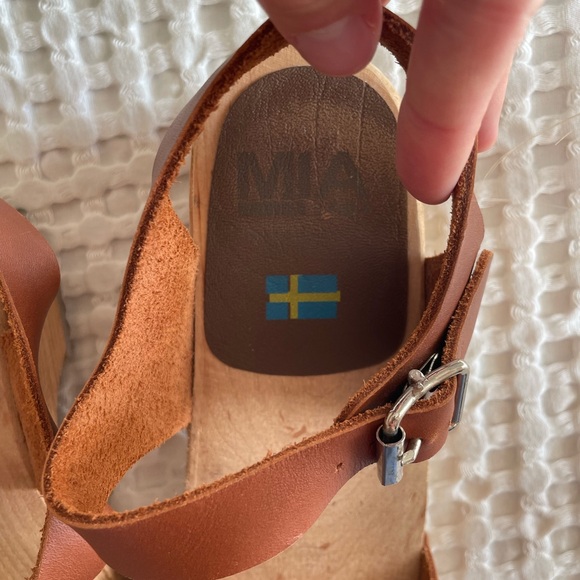 Mia Anja Clogs Size 38 boho wooden hippie - Picture 5 of 9